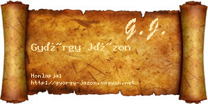 György Jázon névjegykártya
